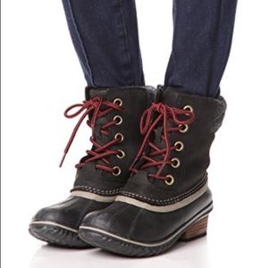Sorel Black Short Slimpack Ankle Boots sz 6.5